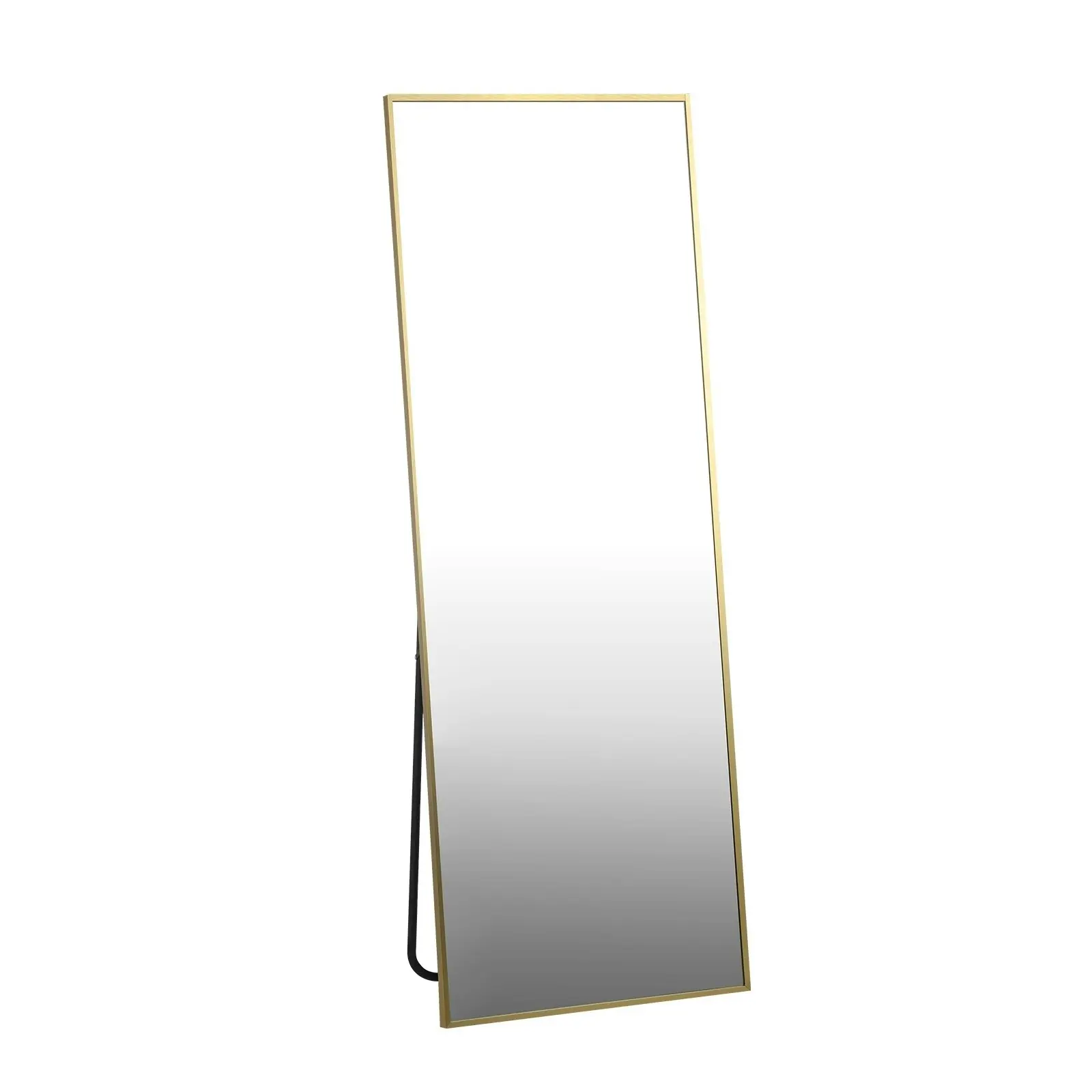 Oikiture 166x60cm Full Length Mirror Rectangle Dressing Floor Mirrors Free Standing Gold