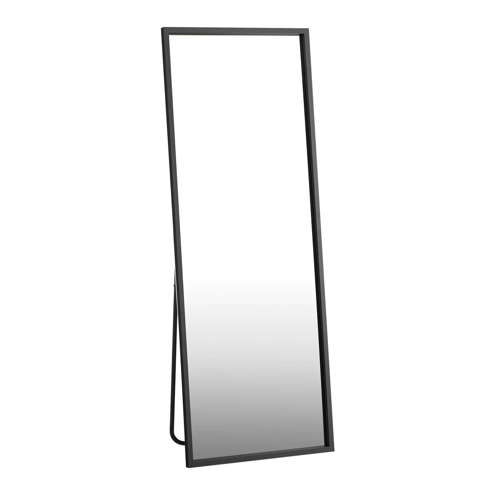 Oikiture Wooden 166x60cm Full Length Mirror Rectangle Floor Mirrors Free Standing Black