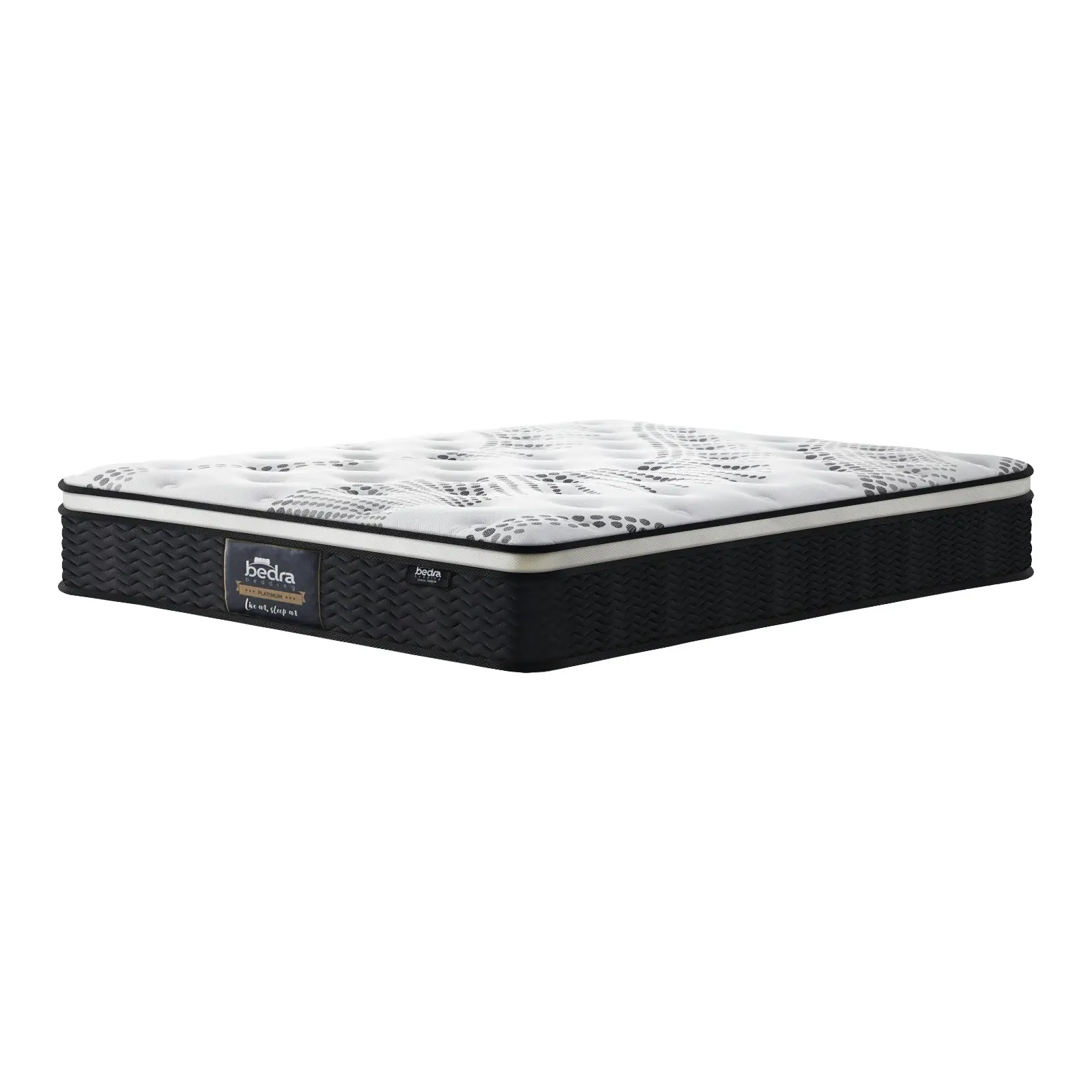 Bedra Queen Mattress Cool Gel Foam Euro Top Bed Pocket Spring Medium Firm 22cm