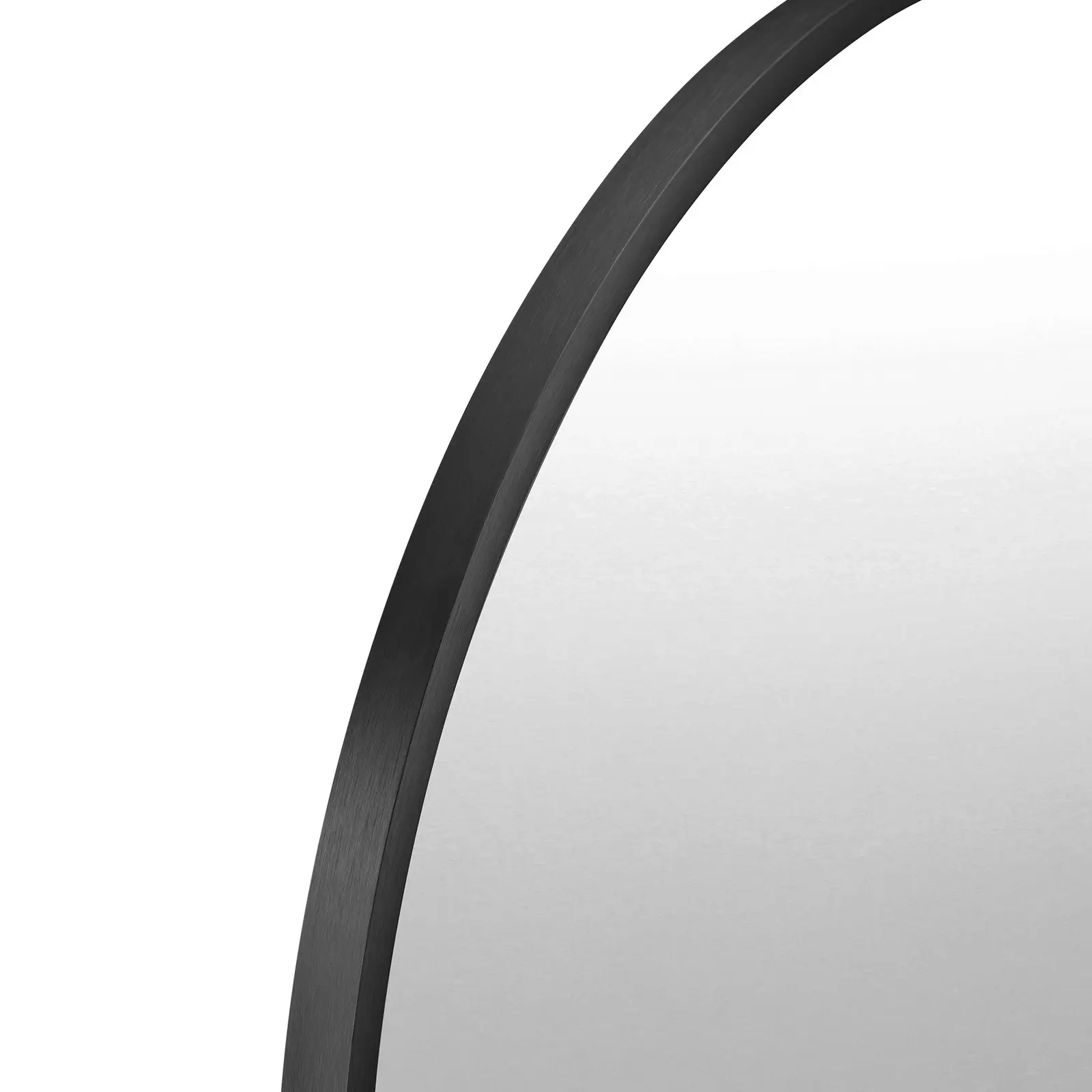 Oikiture Wall Mirrors Oval Makeup Mirror Home Decor Black 84x50cm