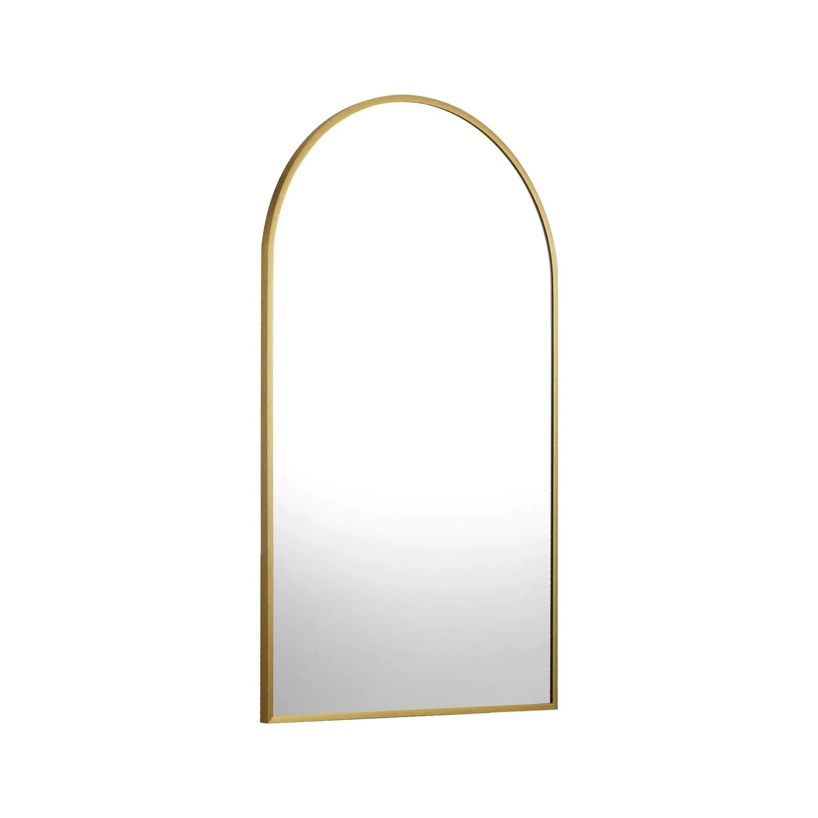 Oikiture Wall Mirrors 86x50cm Arched Makeup Mirror Home Decor Gold