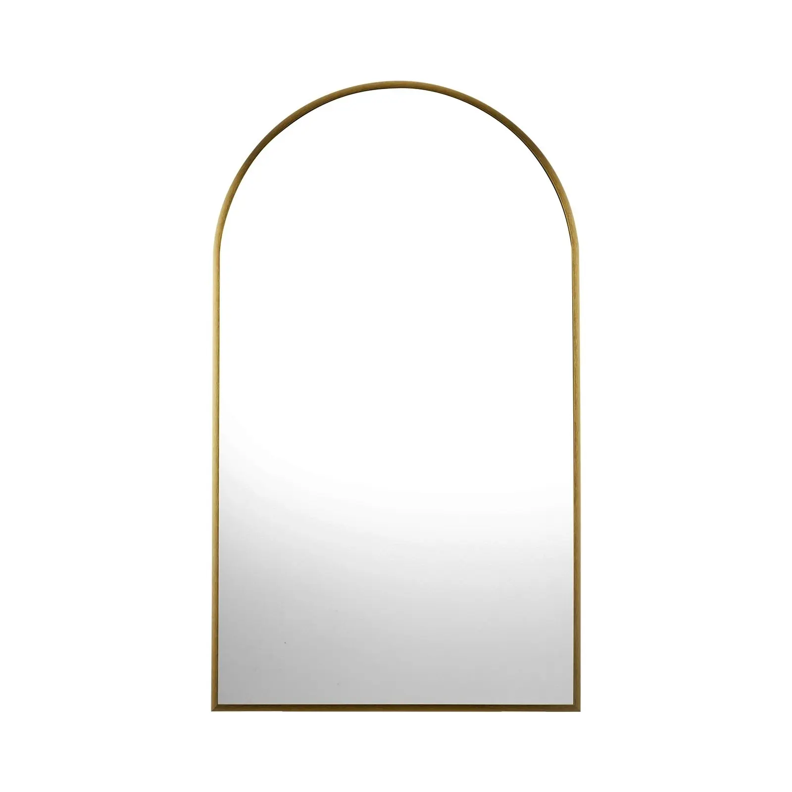 Oikiture Wall Mirrors 86x50cm Arched Makeup Mirror Home Decor Gold