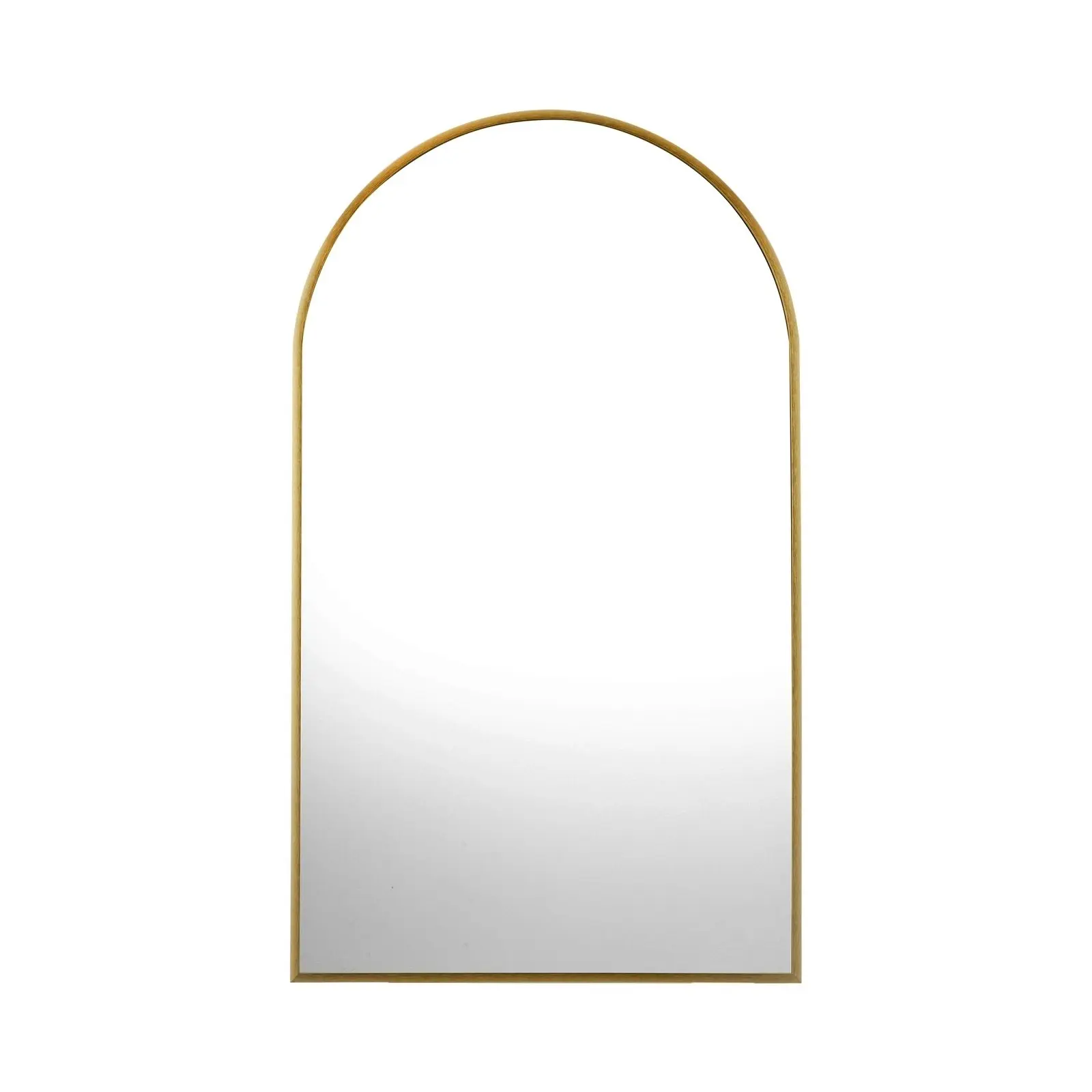 Oikiture Wall Mirrors 86x50cm Arched Makeup Mirror Home Decor Gold