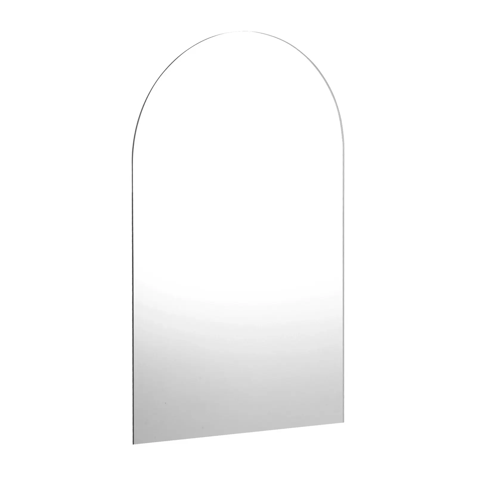 Oikiture Wall Mirrors 86x50cm Arched Makeup Mirror Bathroom Frameless