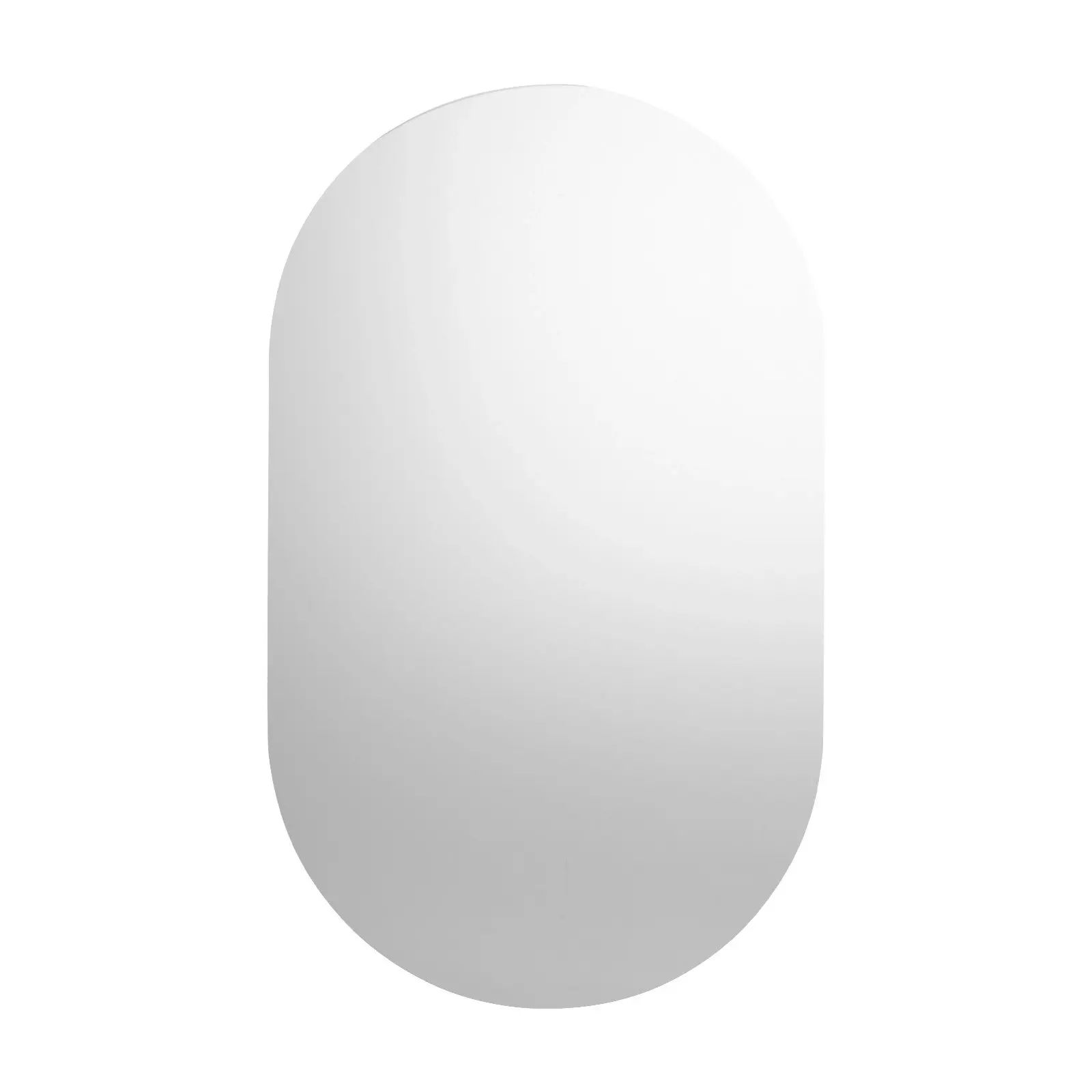 Oikiture Wall Mirrors Oval Makeup Mirror Bathroom Frameless 84x50cm