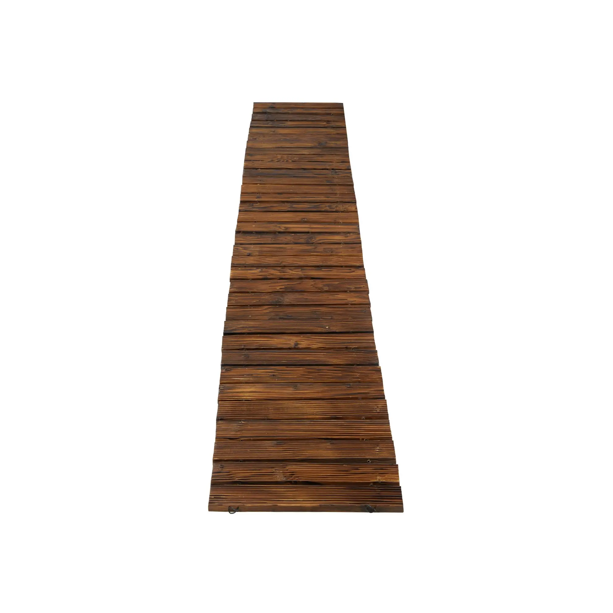 Livsip Garden Wooden Pathway 8ft Roll-Out Straight Wood Walkway Backyard Outdoor