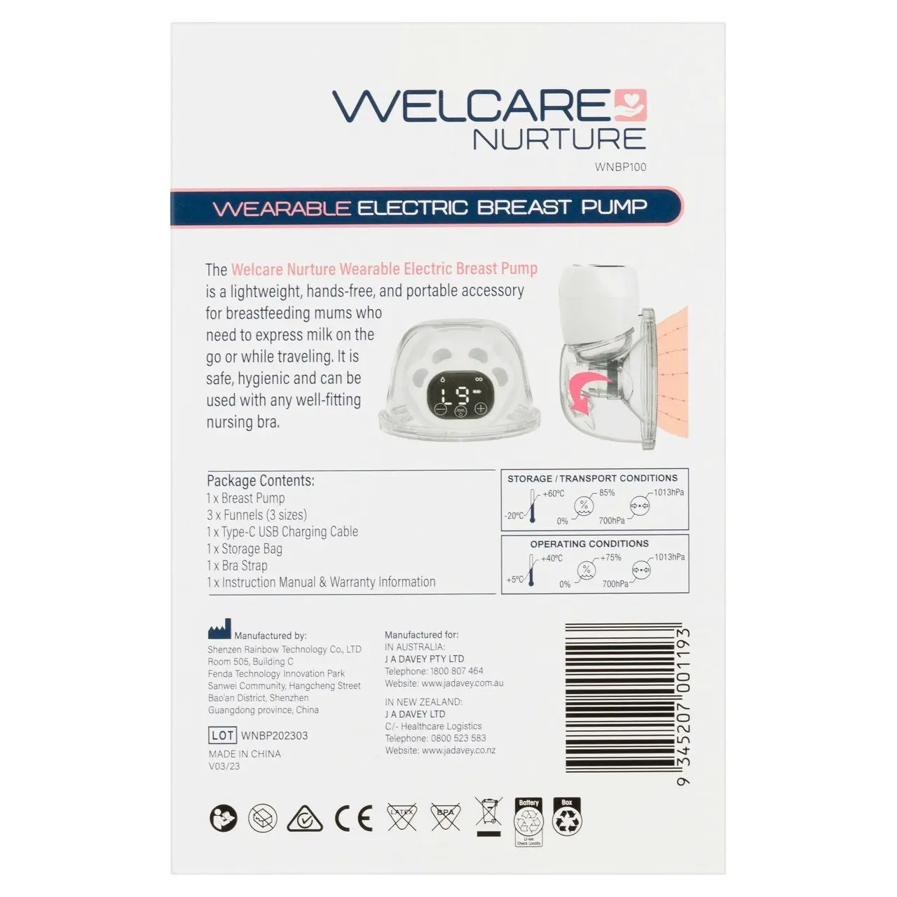 Welcare Nurture Wearable Electric Breast Pump