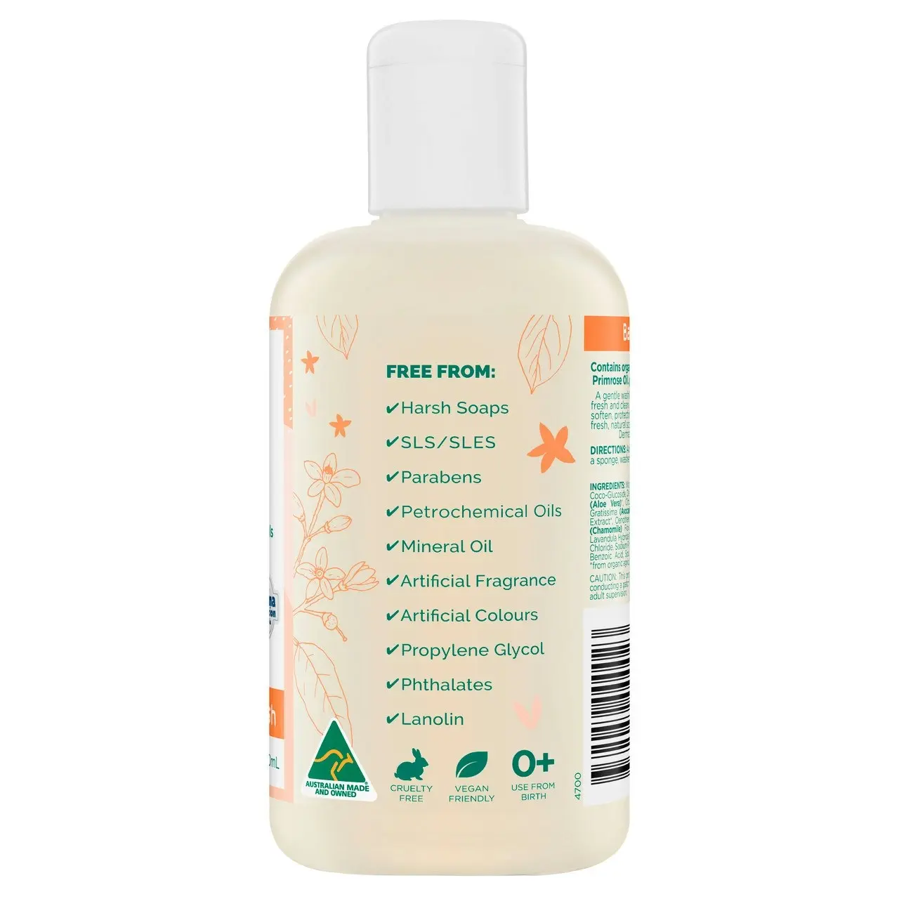 Gaia Natural Baby Bath & Body Wash 250mL