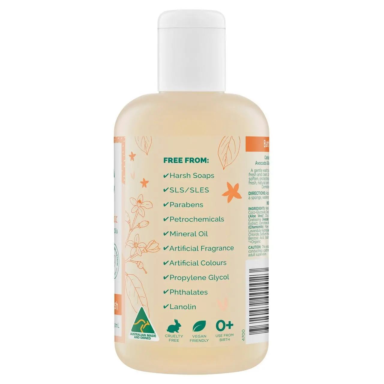 Gaia Natural Baby Bath & Body Wash 250mL