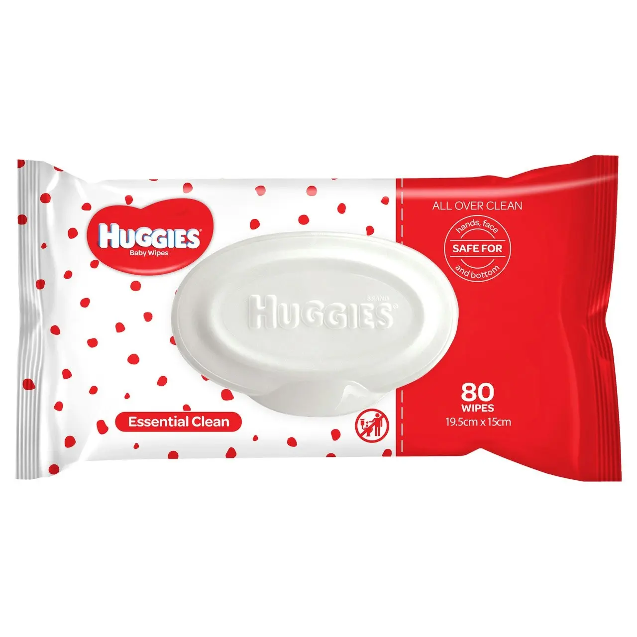 Huggies Essential Clean Baby Wipes 80 Pack