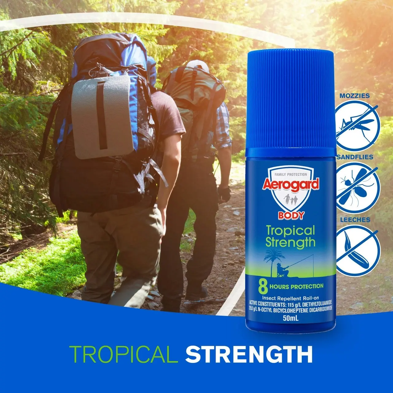 Aerogard Tropical Strength Insect Repellent Roll On 50ml