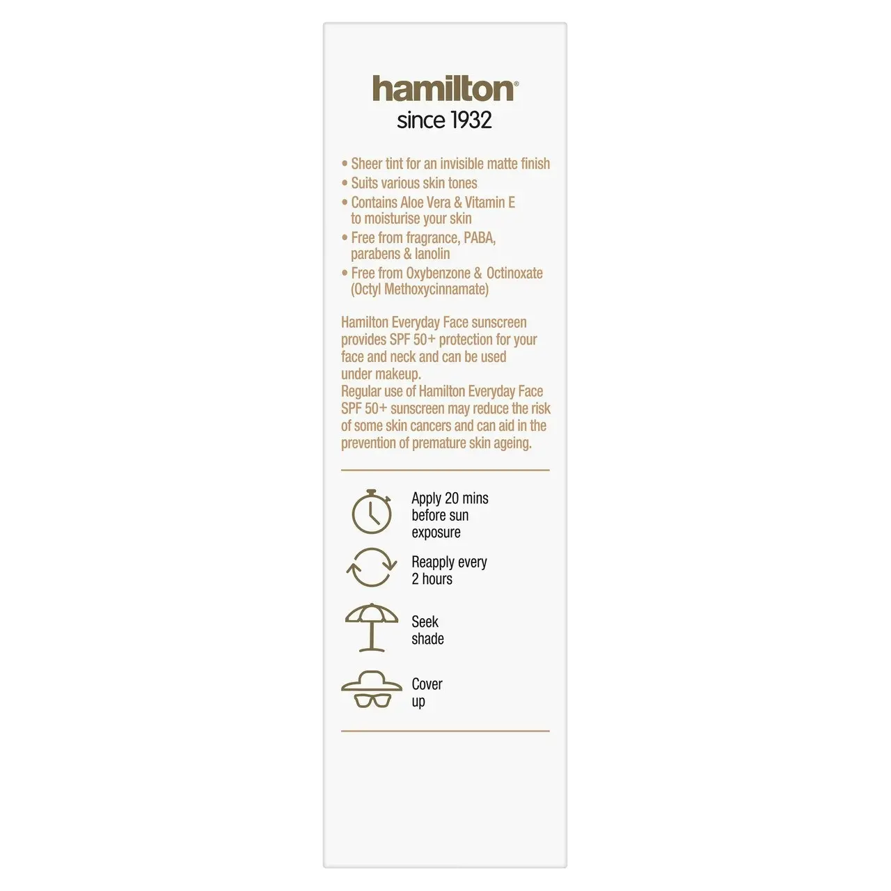 Hamilton Everyday Face SPF 50+ 75g