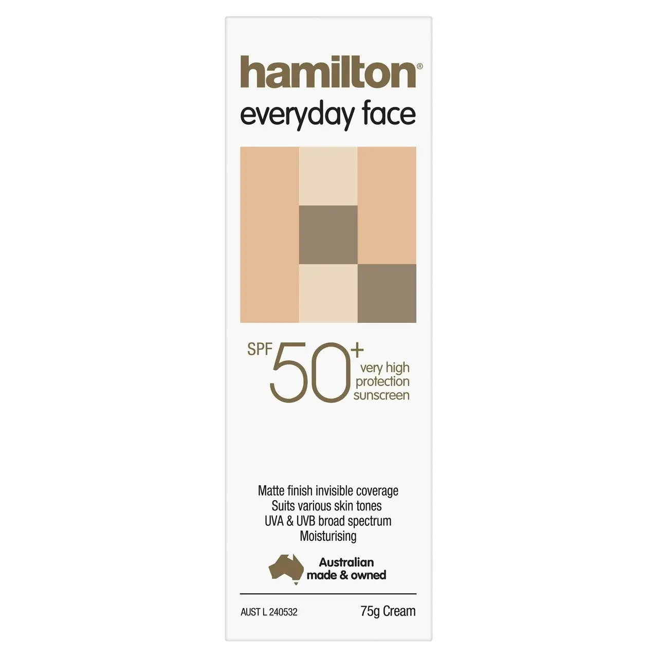 Hamilton Everyday Face SPF 50+ 75g