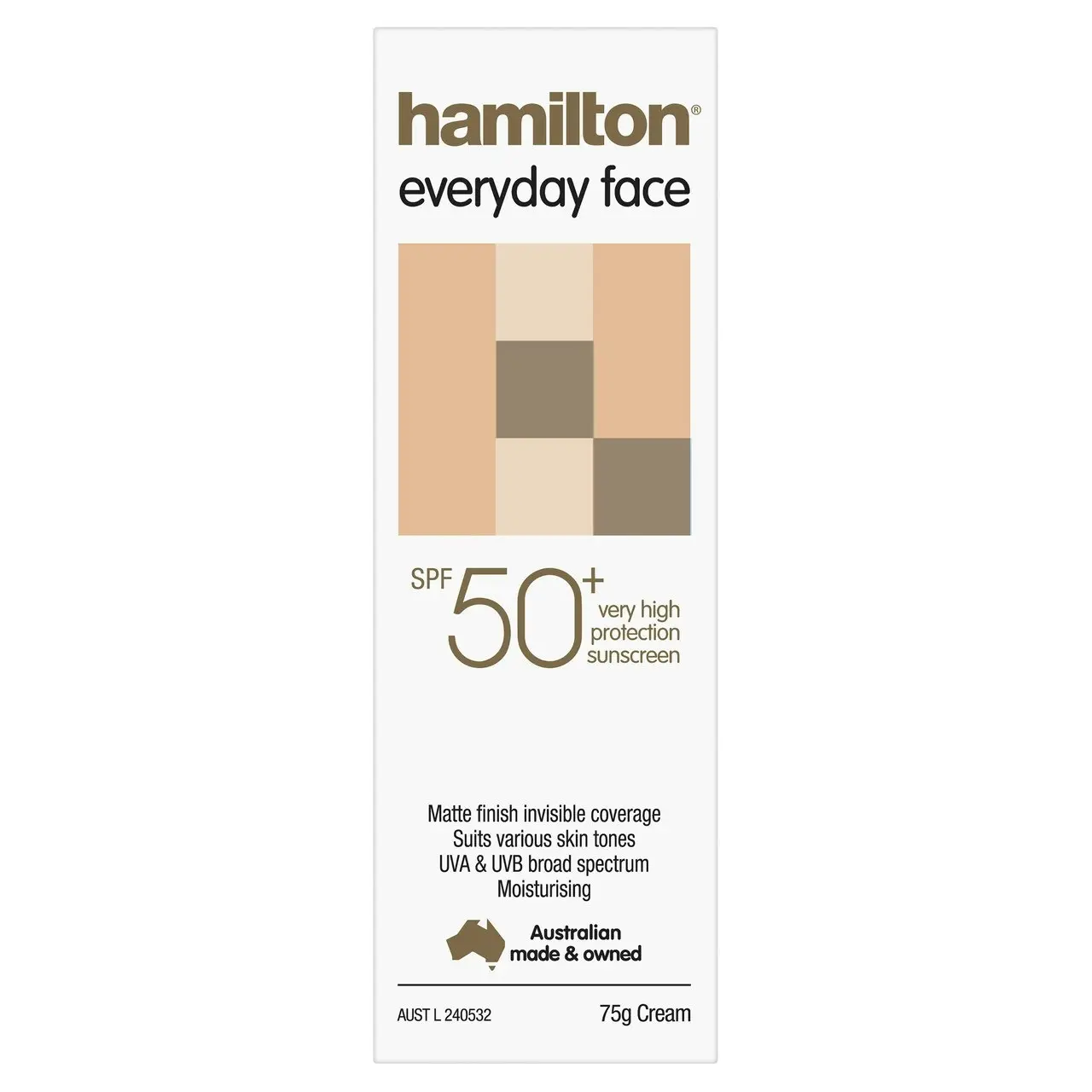 Hamilton Everyday Face SPF 50+ 75g