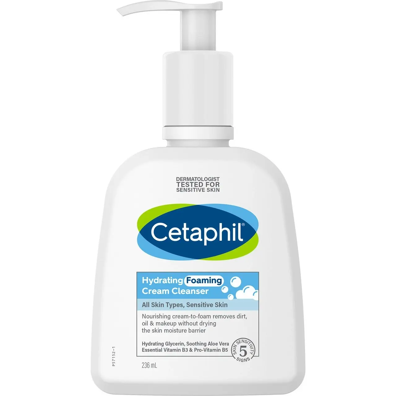 Cetaphil Hydrating Foaming Cream Cleanser 236mL