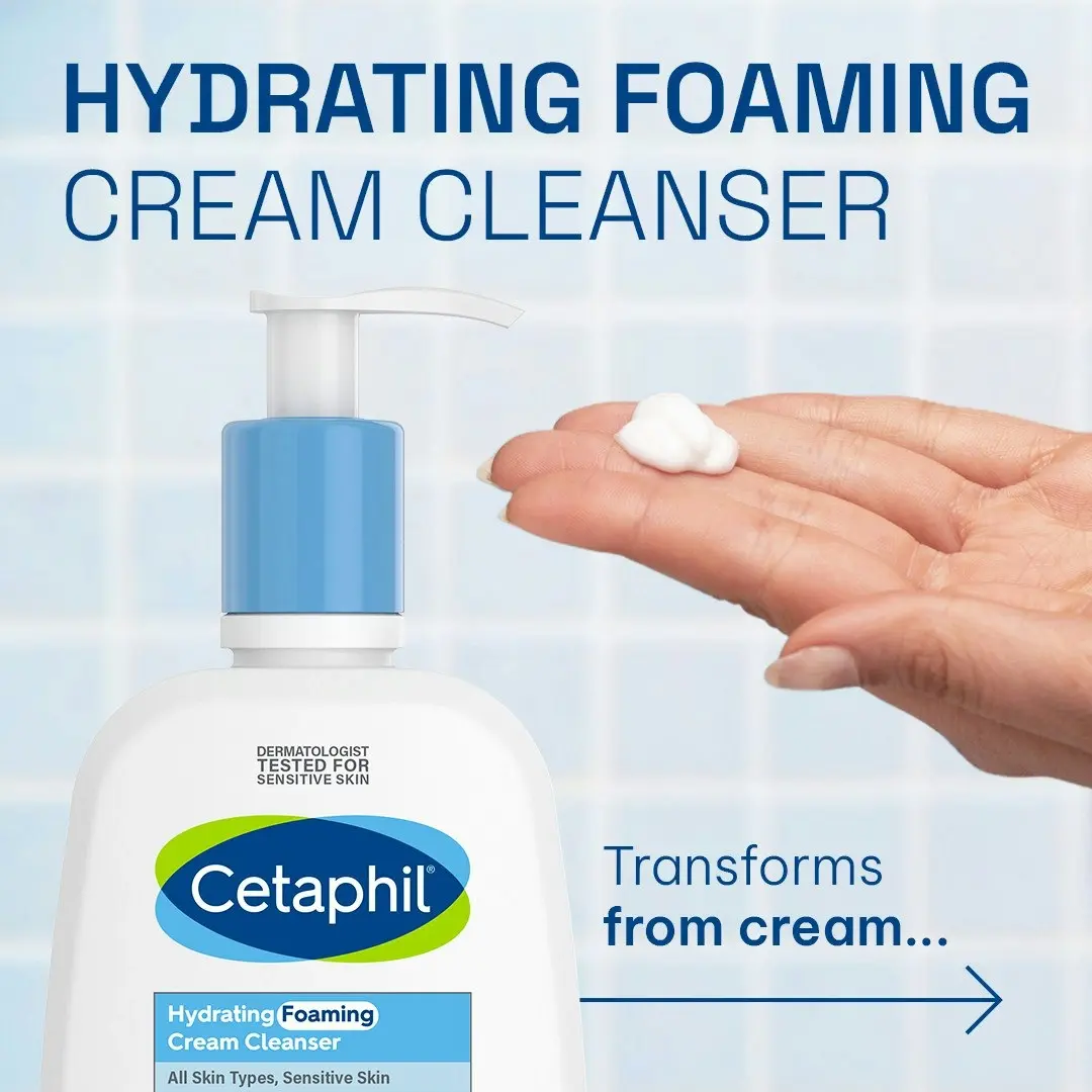 Cetaphil Hydrating Foaming Cream Cleanser 236mL