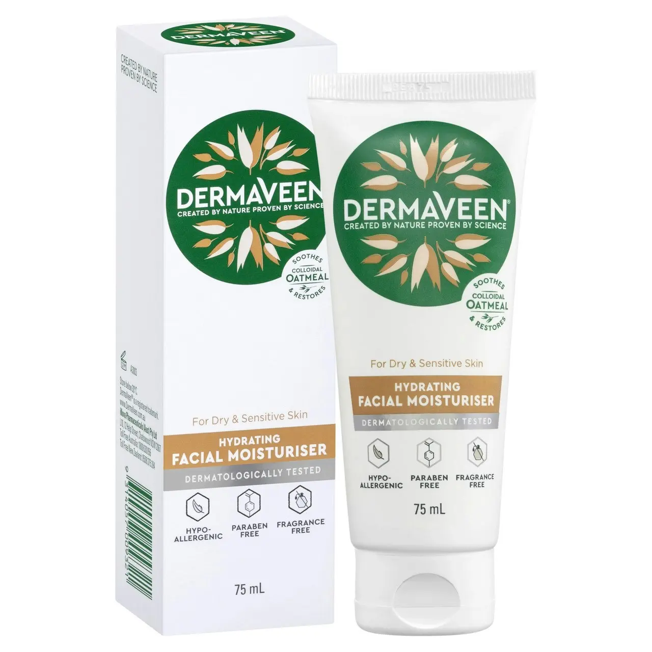 DermaVeen Hydrating Facial Moisturiser 75mL