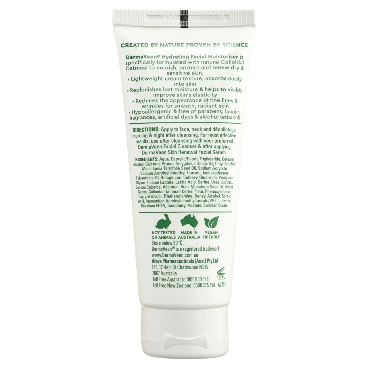 DermaVeen Hydrating Facial Moisturiser 75mL