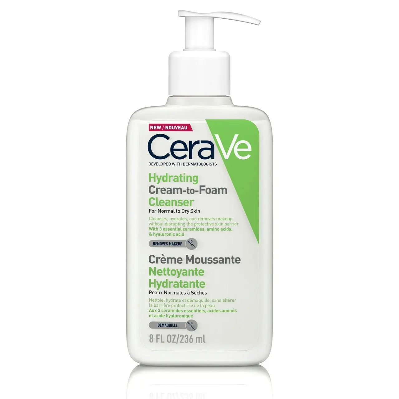 CeraVe Ceramides Hydrating Cream-to-Foam Cleanser 236ml