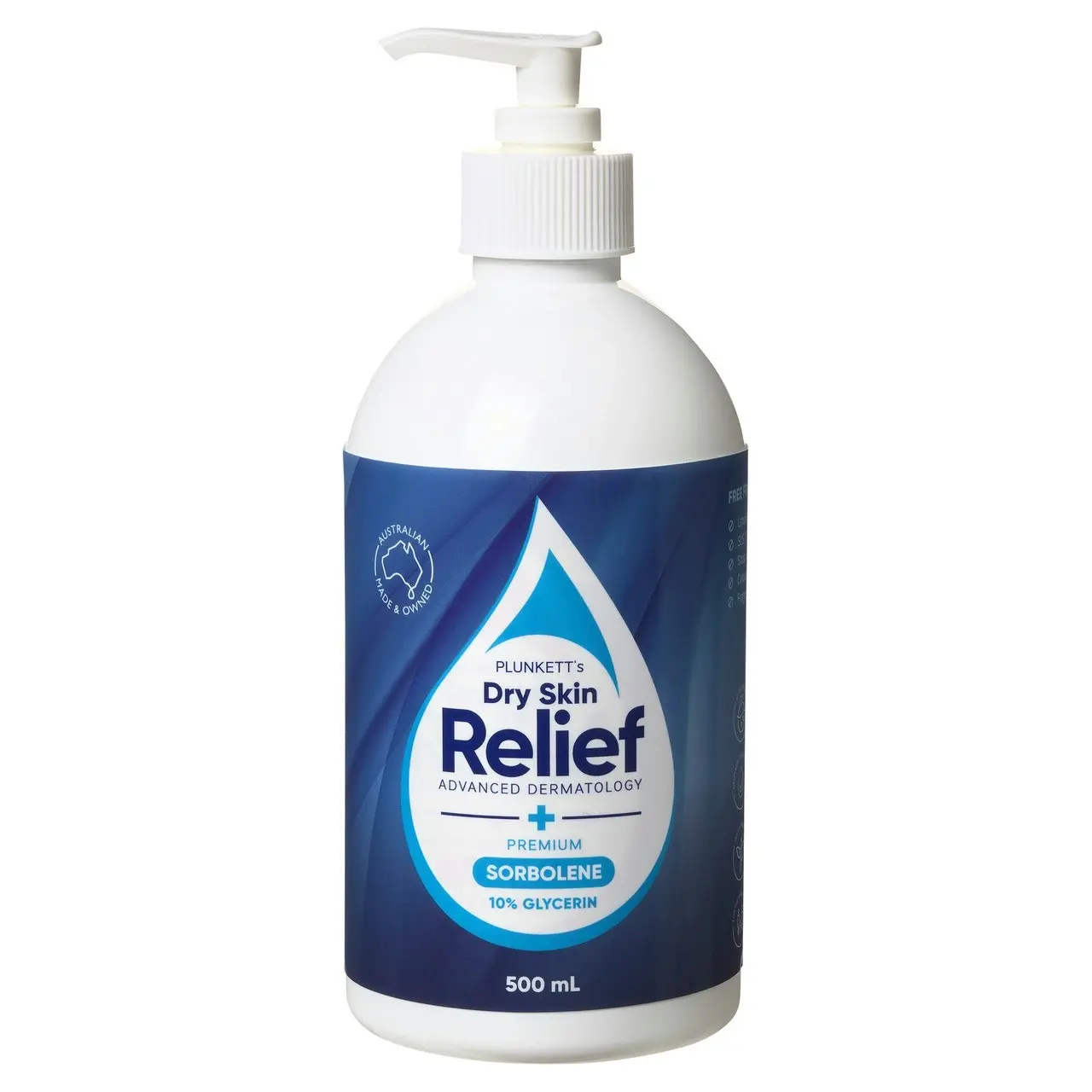 Plunkett's Dry Skin Relief Premium Sorbolene 10% Glycerin 500mL