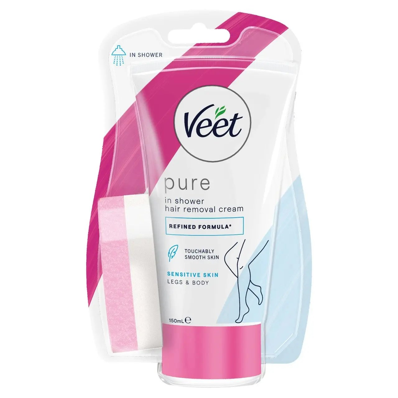 Veet Pure In Shower Hair Removal Cream for Sensitive Skin 150g