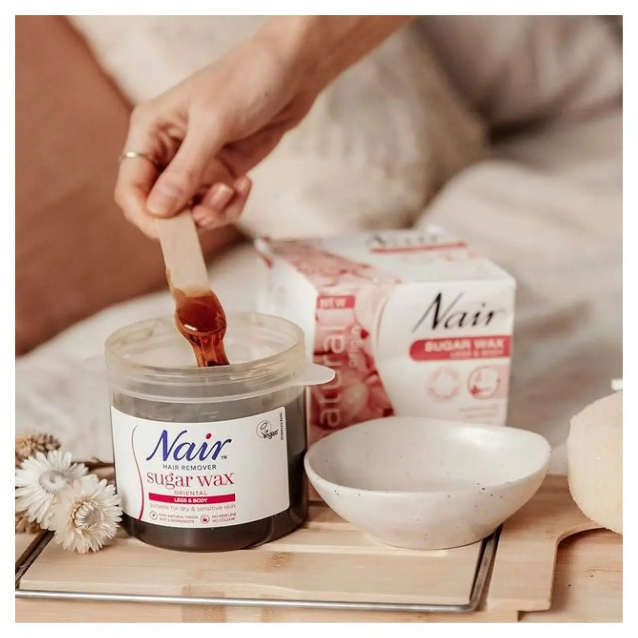 Nair Sugar Wax | Sensitive Hair Removal | Legs & Body | 350ml