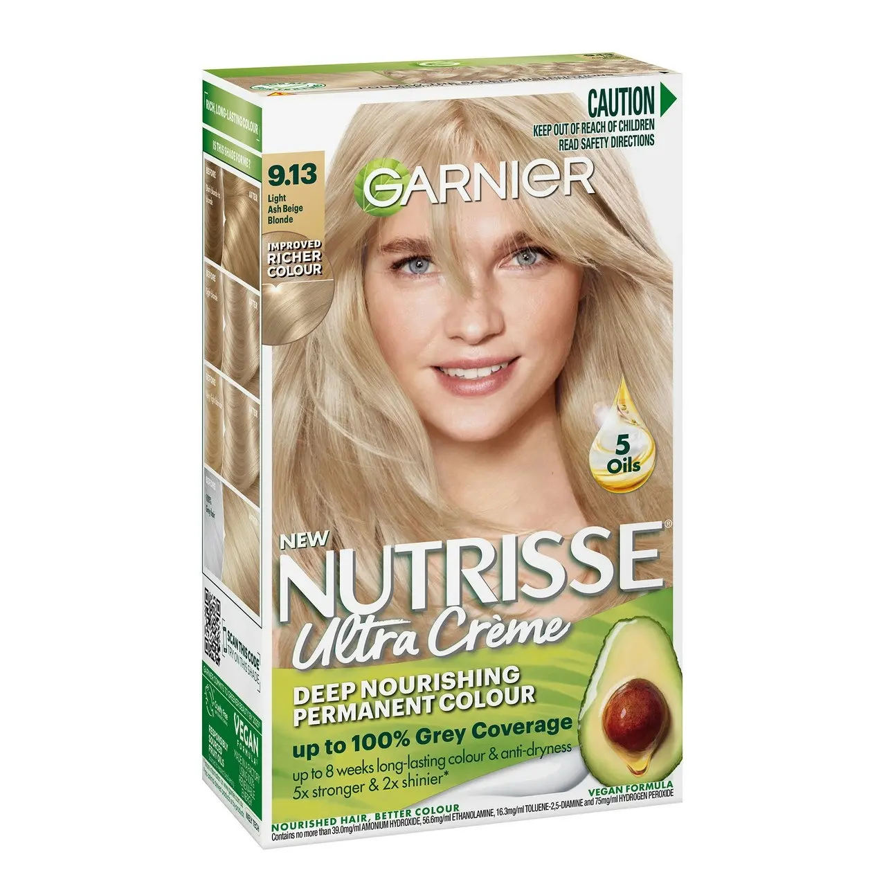 Garnier Nutrisse Permanent Hair Colour - 9.13 Light Ash Beige Blonde