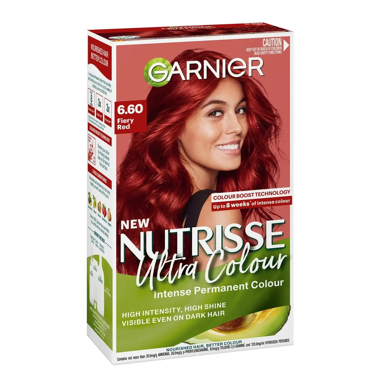 Garnier Nutrisse Ultra Colour Permanent Hair Colour - 6.60 Fiery Red