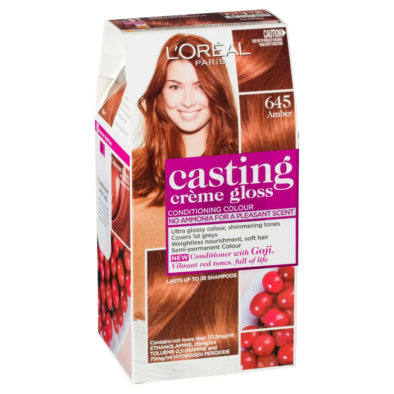 L'Oreal Paris Casting Creme Gloss Semi-Permanent  Hair Colour - 645 Amber (Ammonia Free)