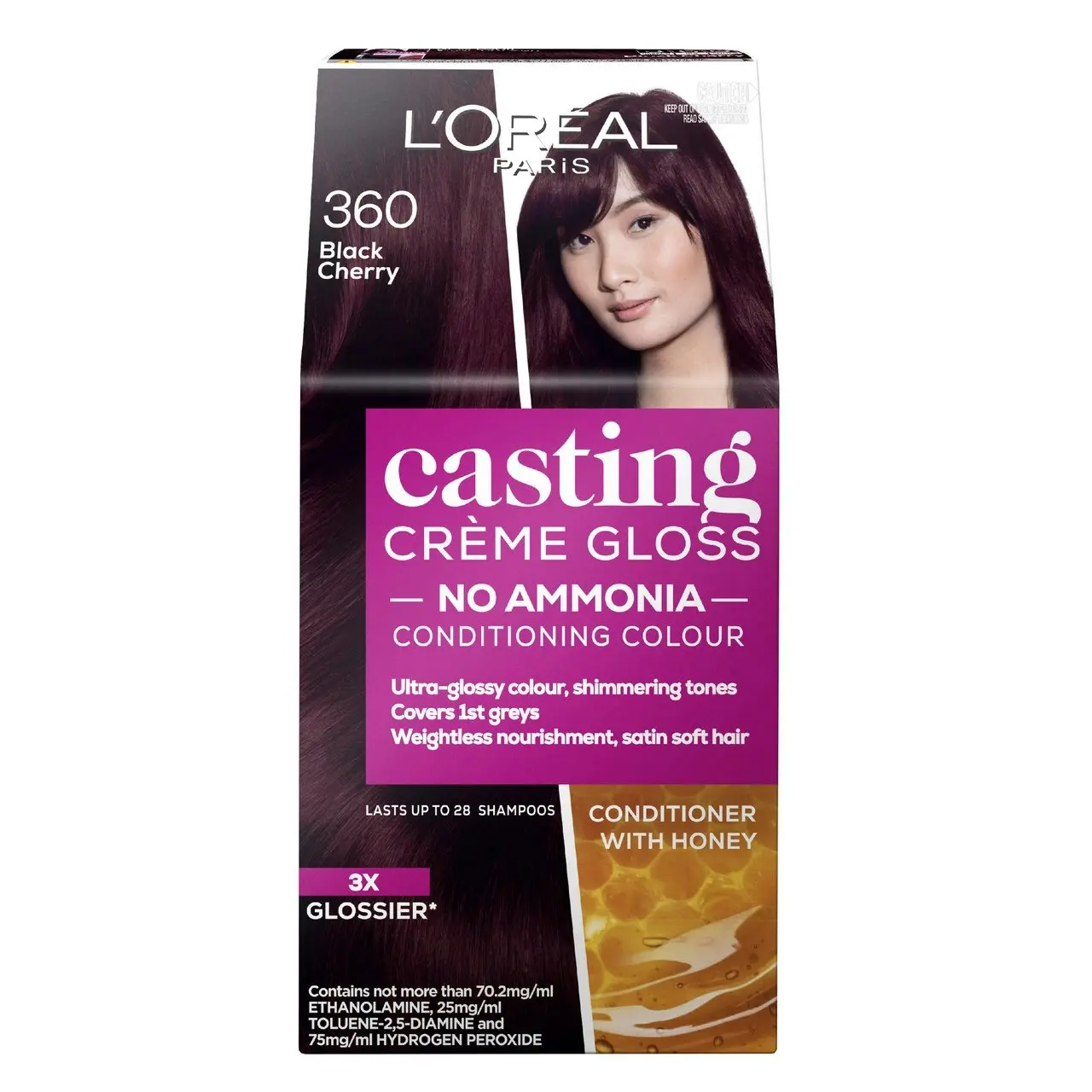 L'Oreal Paris Casting Creme Gloss Semi-Permanent Hair Colour - 360 Black Cherry (Ammonia Free)