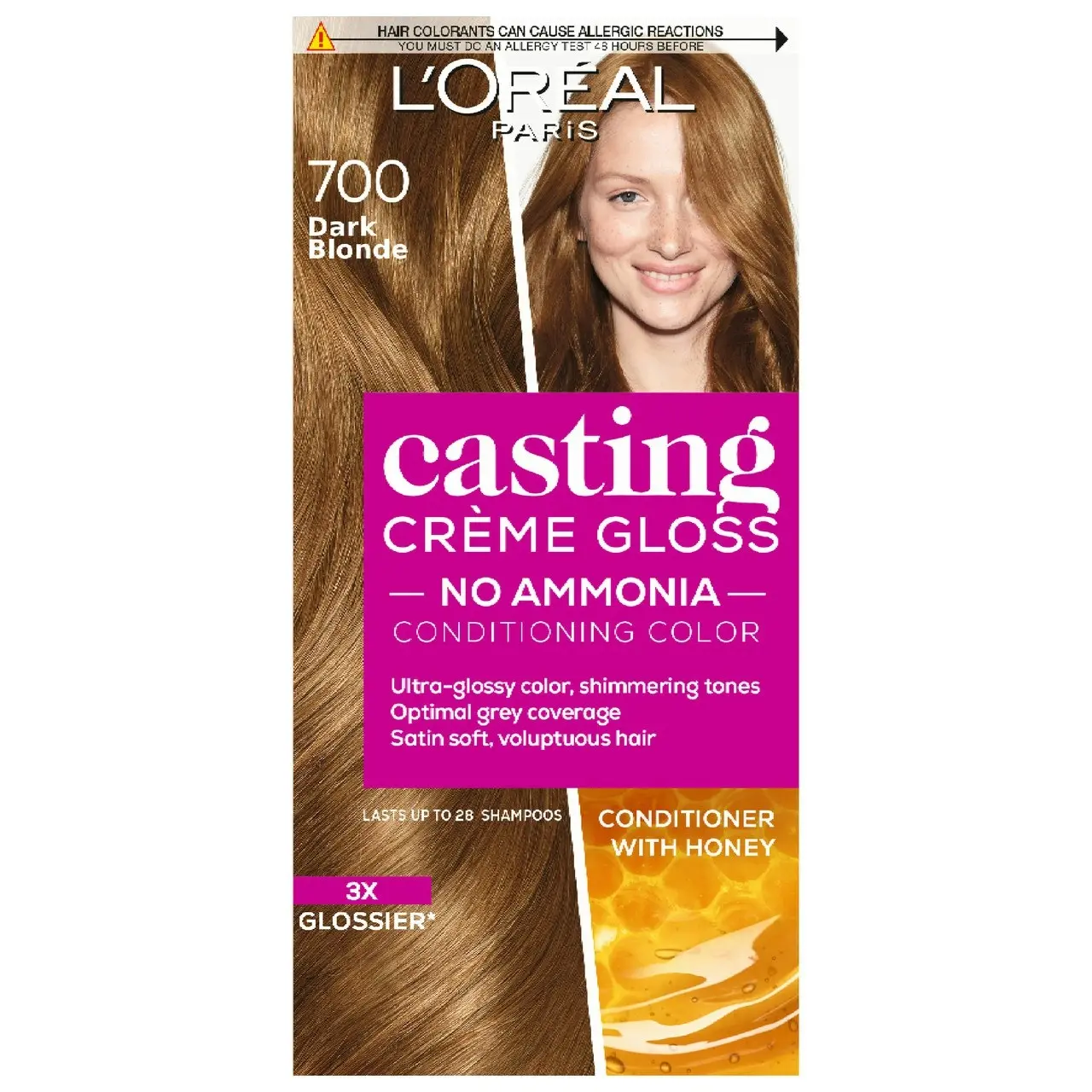 L'Oreal Paris Casting Creme Gloss Semi-Permanent  Hair Colour - 700 Dark Blonde (Ammonia Free)