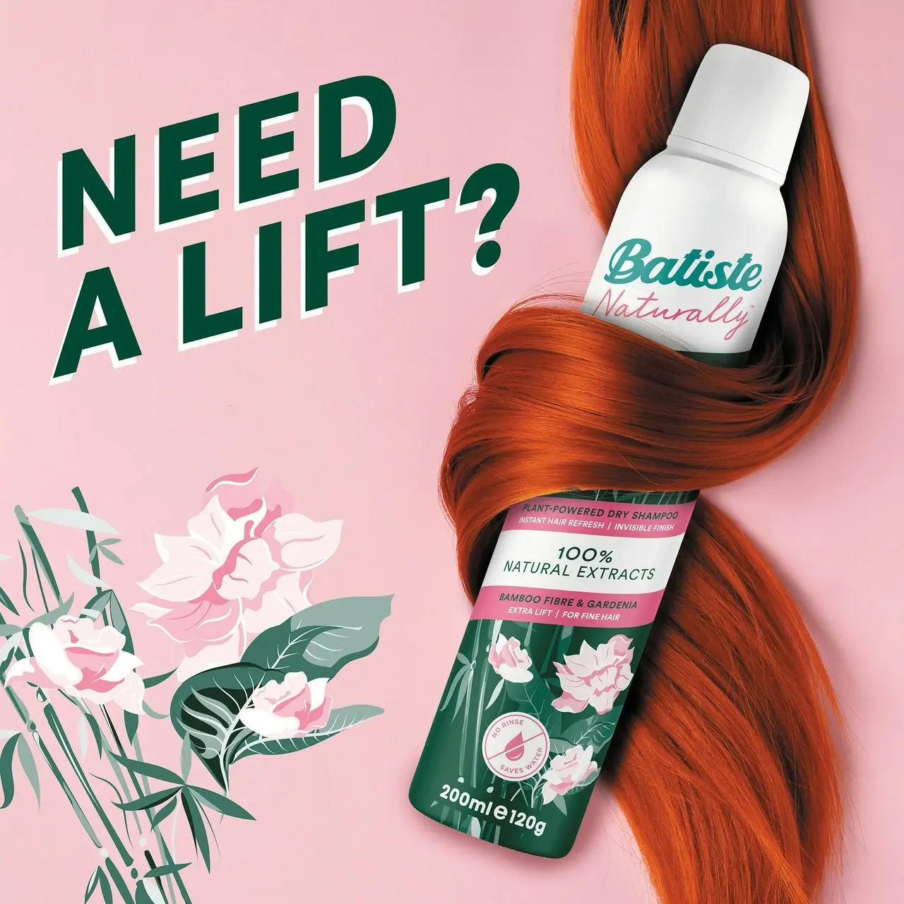 Batiste Naturally Bamboo Fibre and Gardenia 200mL