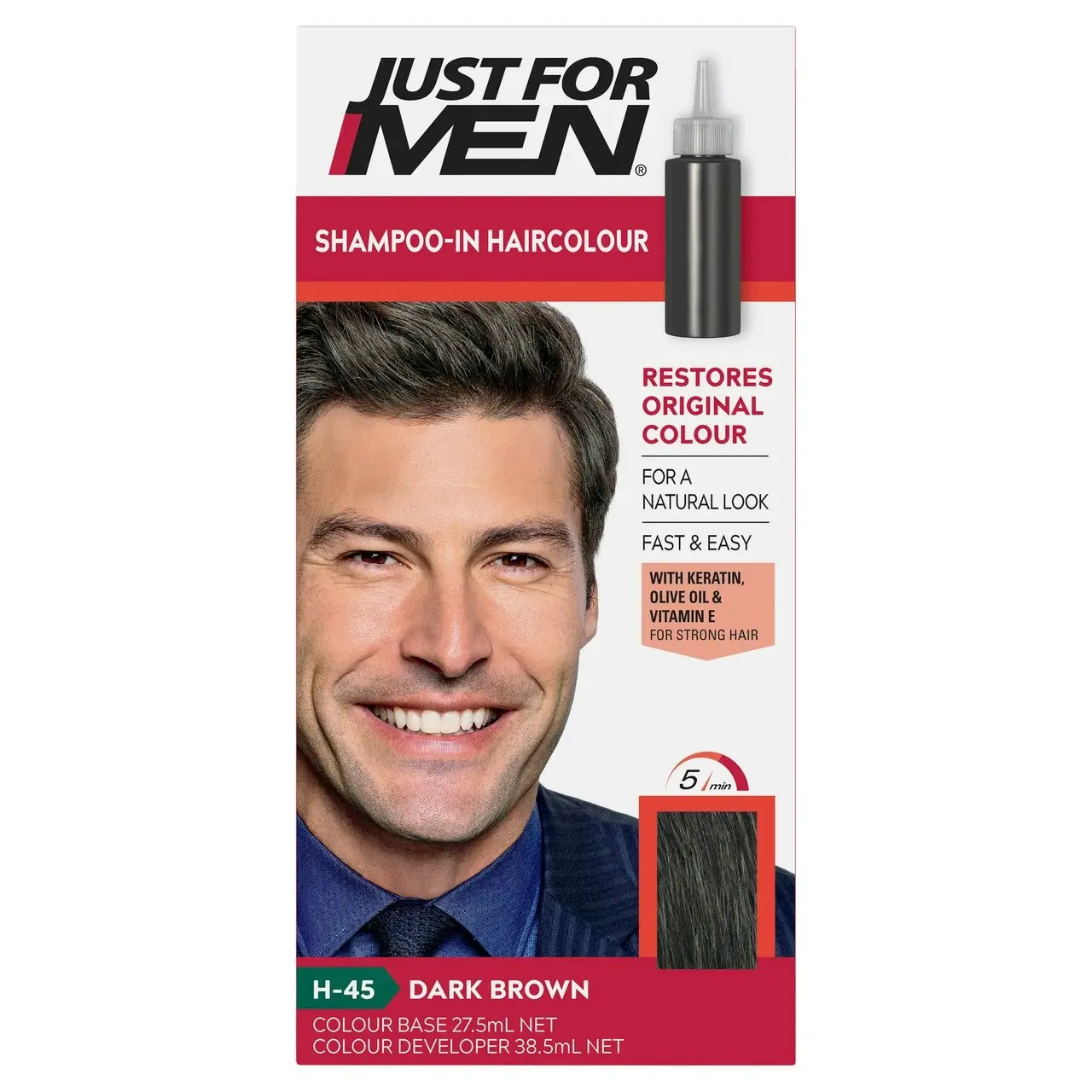 Just For Men Shampoo-In Haircolour Dark Brown