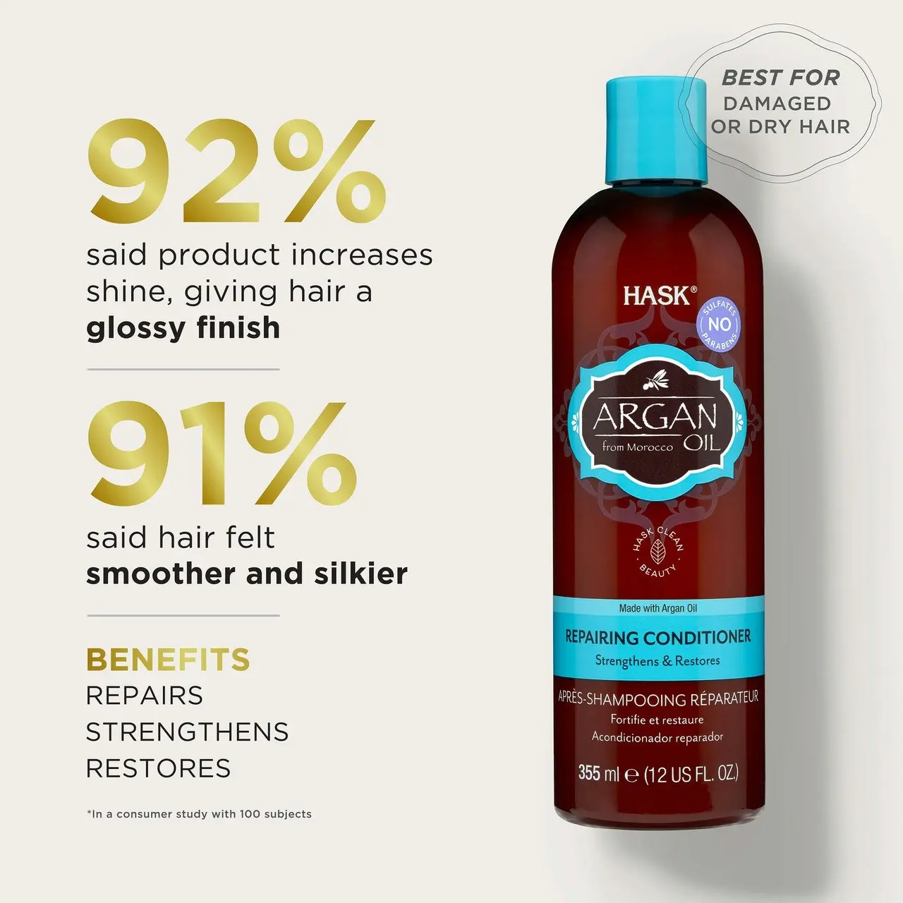 HASK Argan Oil Repairing Conditioner 355mL