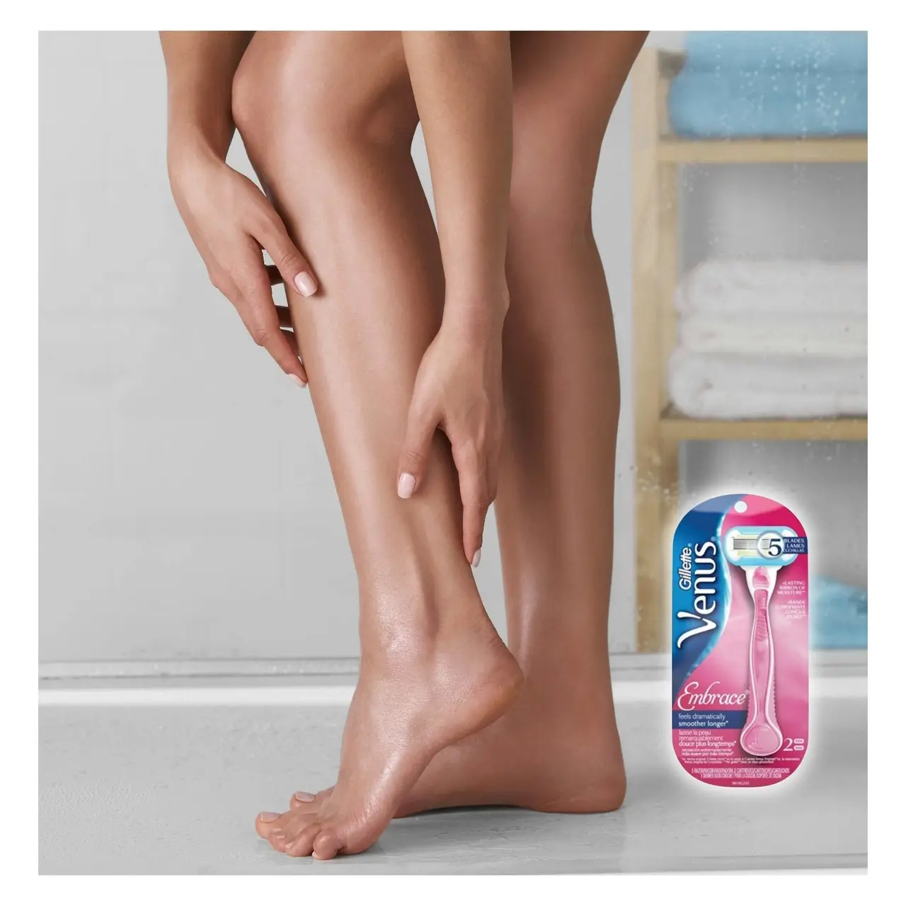 Gillette Venus Extra Smooth Pink Women's Razor Handle + 2 Refills