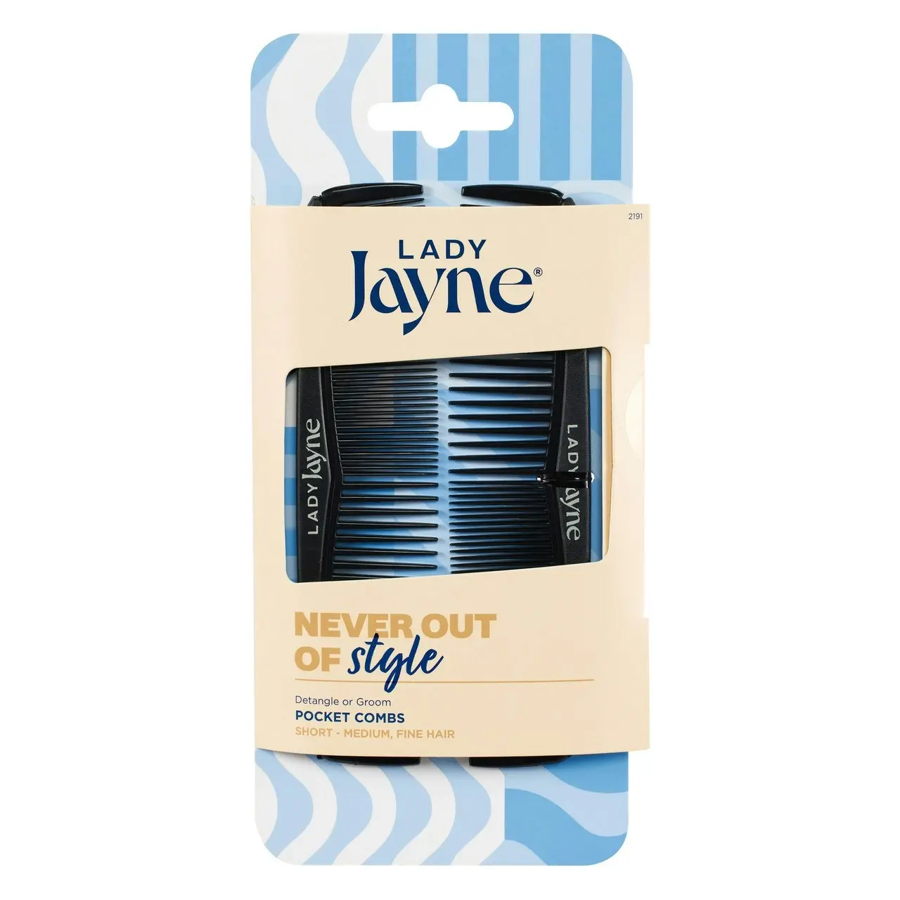 Lady Jayne Pocket Comb - 2 Pk