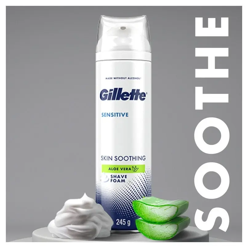 Gillette Sensitive Skin Soothing with a Touch of Aloe Vera Shave Foam 245 g