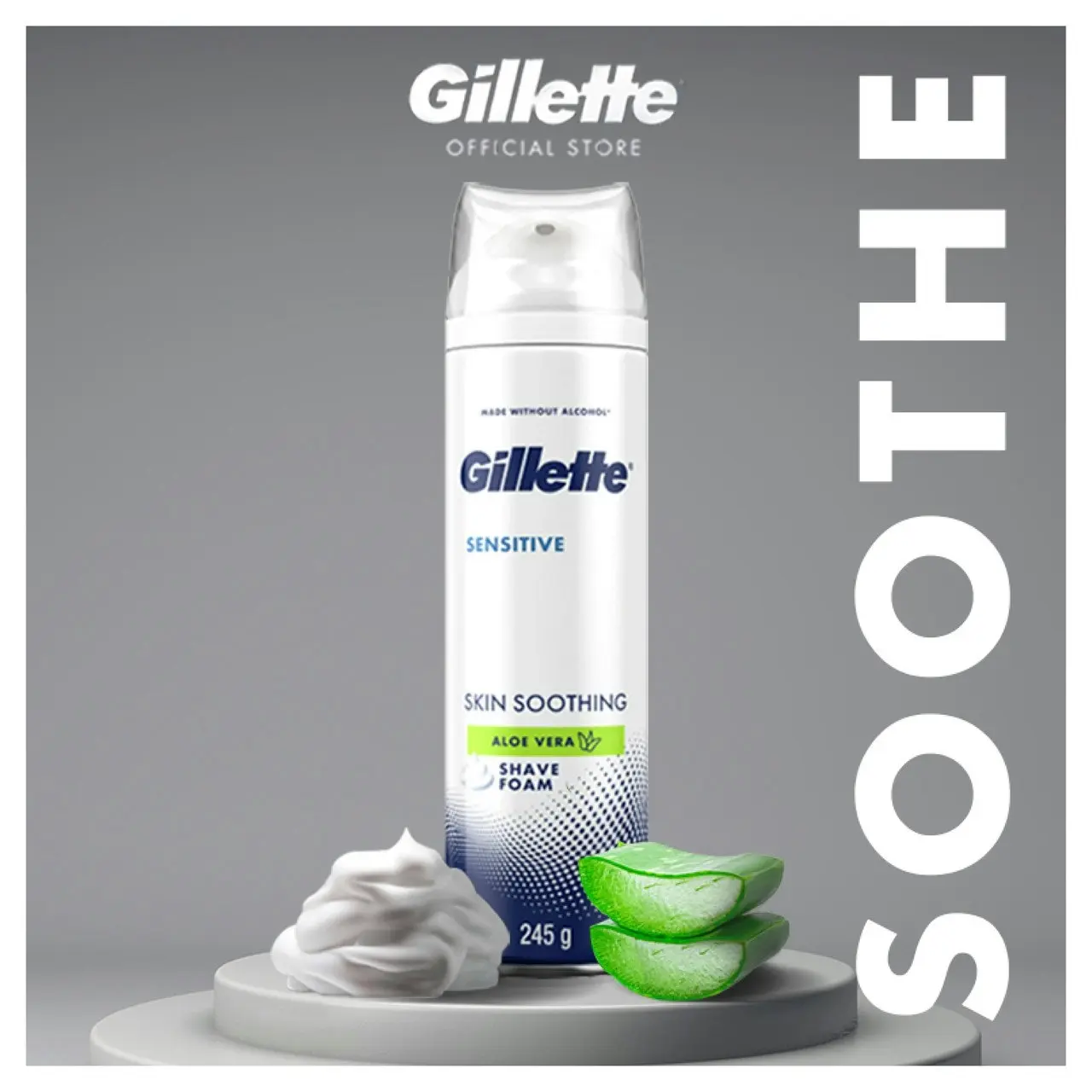 Gillette Sensitive Skin Soothing with a Touch of Aloe Vera Shave Foam 245 g