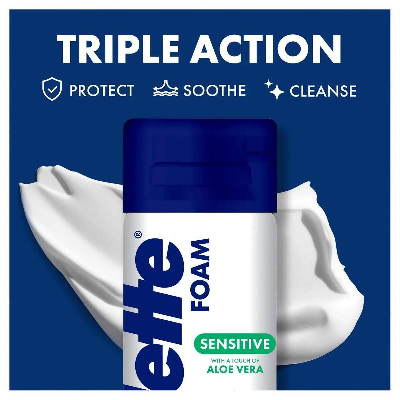 Gillette Sensitive Skin Soothing with a Touch of Aloe Vera Shave Foam 245 g