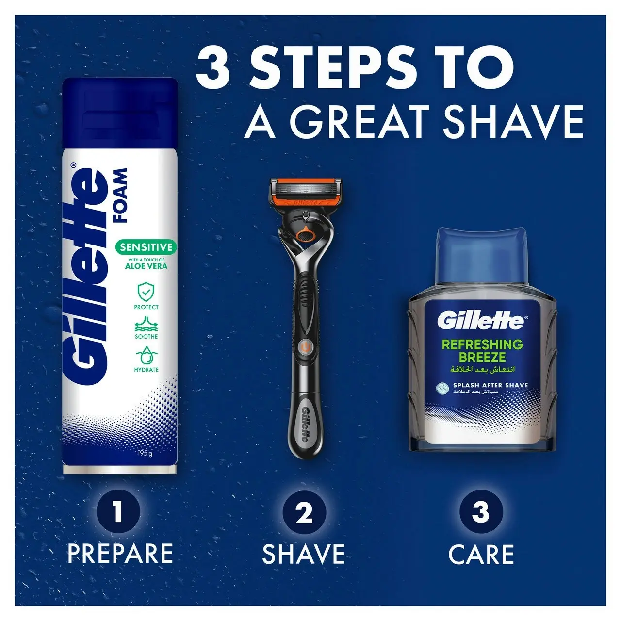 Gillette Sensitive Skin Soothing with a Touch of Aloe Vera Shave Foam 245 g