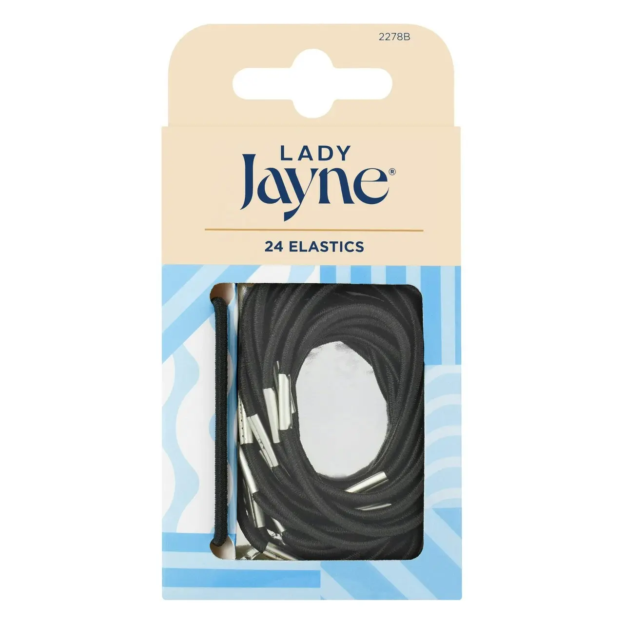 Lady Jayne Black Elastics - 24 Pk