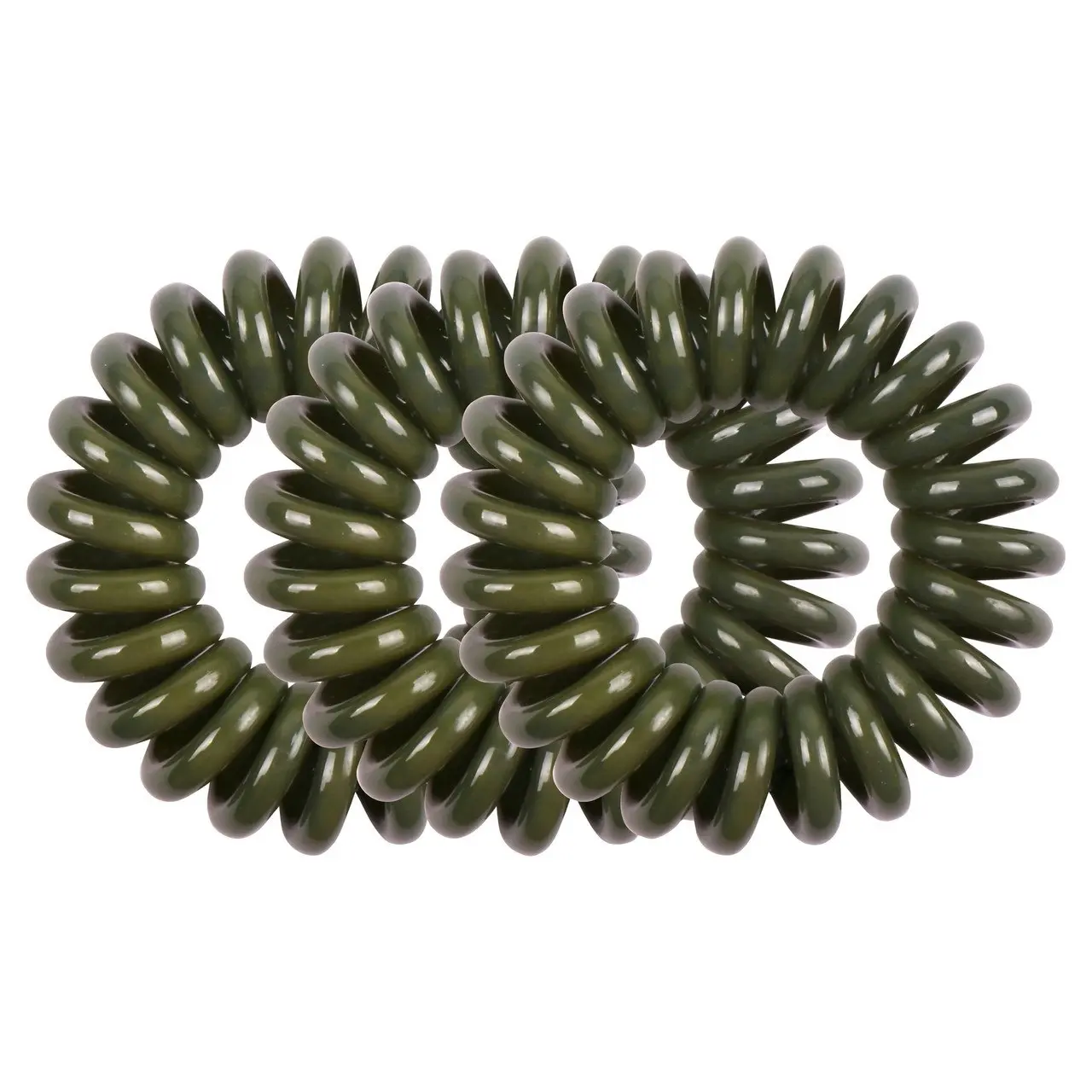 Lady Jayne Style Guards Green Spiral Elastics - 4 Pk