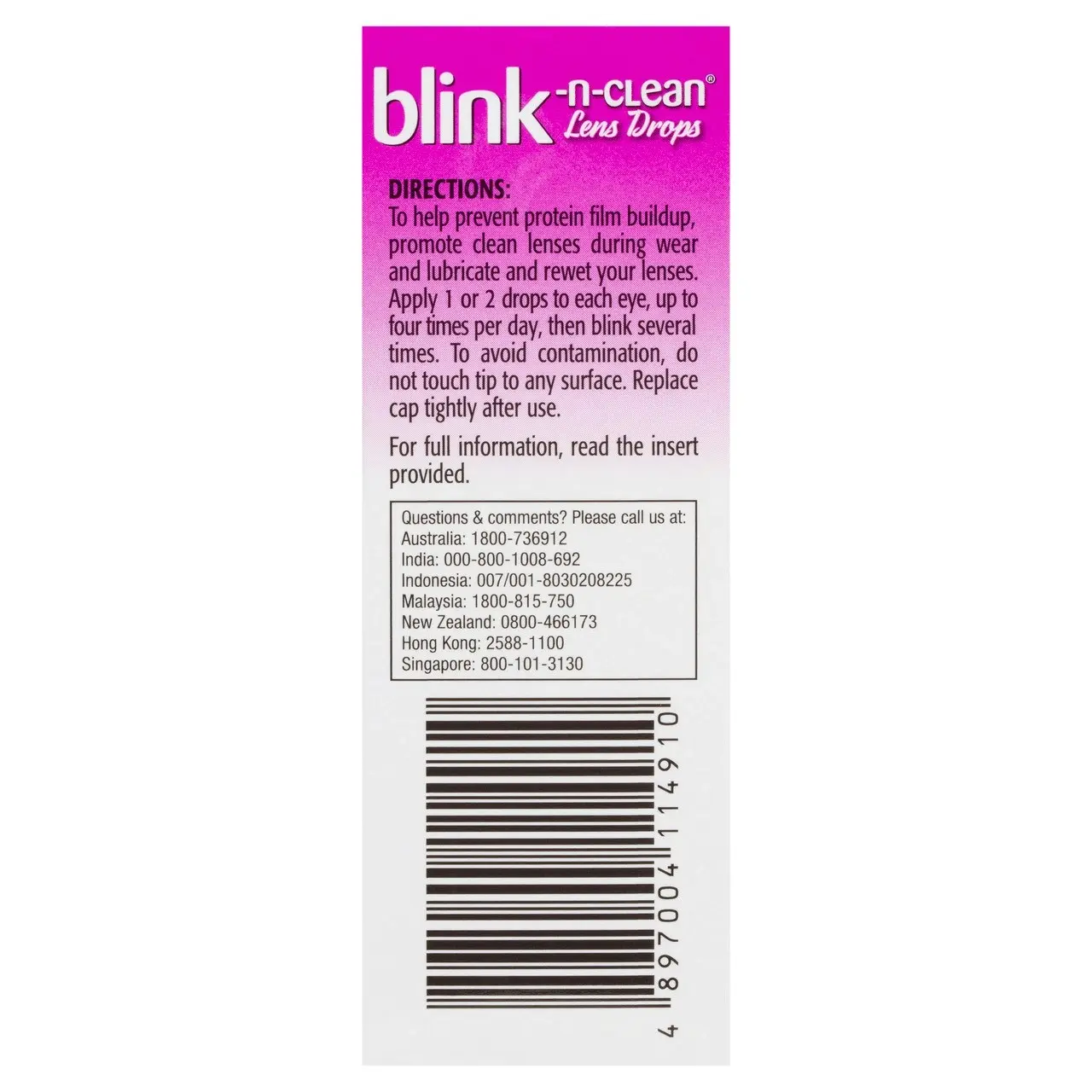 Complete Blink N Clean Lens Drops 15ml