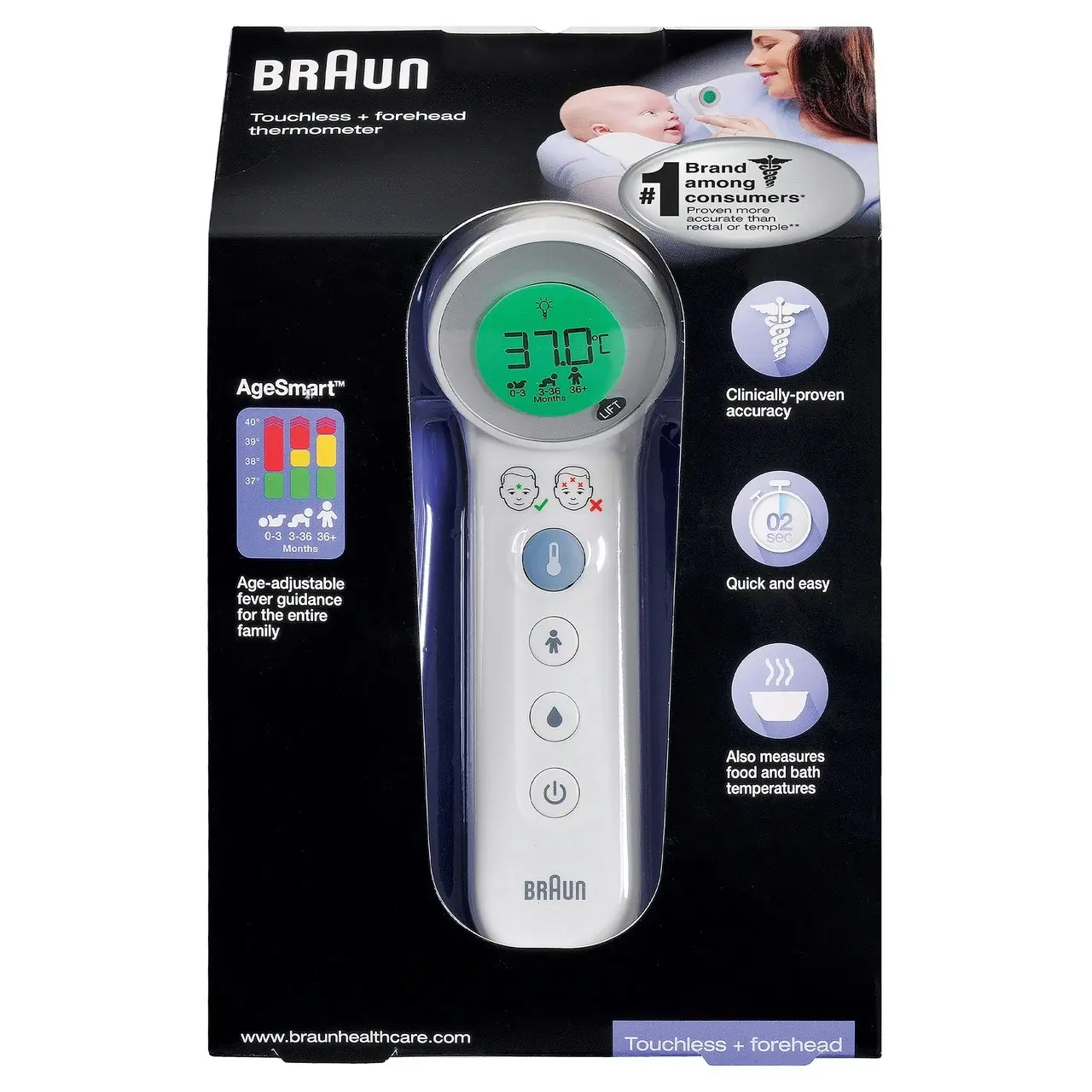 Braun Touchless + Forehead Thermometer