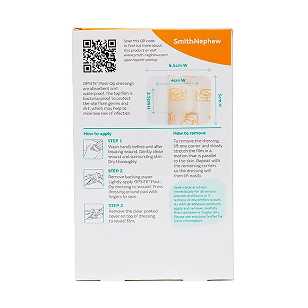 OPSITE Post Op 6.5 X 5cm Pk 5
