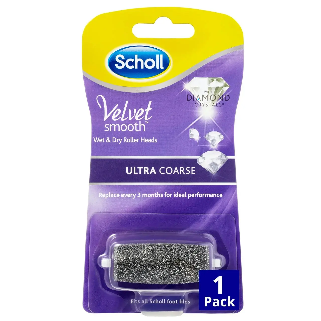 Scholl Velvet Smooth(TM) Wet & Dry Roller Heads Ultra Coarse