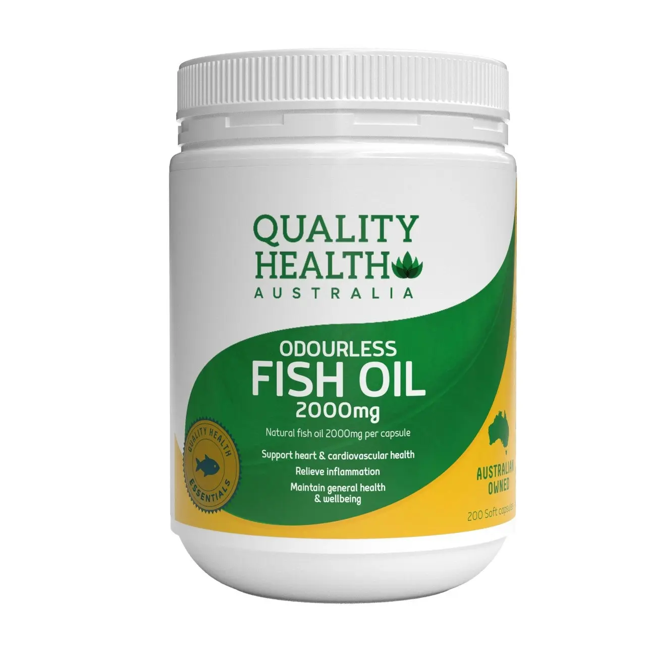 Quality Health Odourless Fish Oil 2000mg 200 Capsules