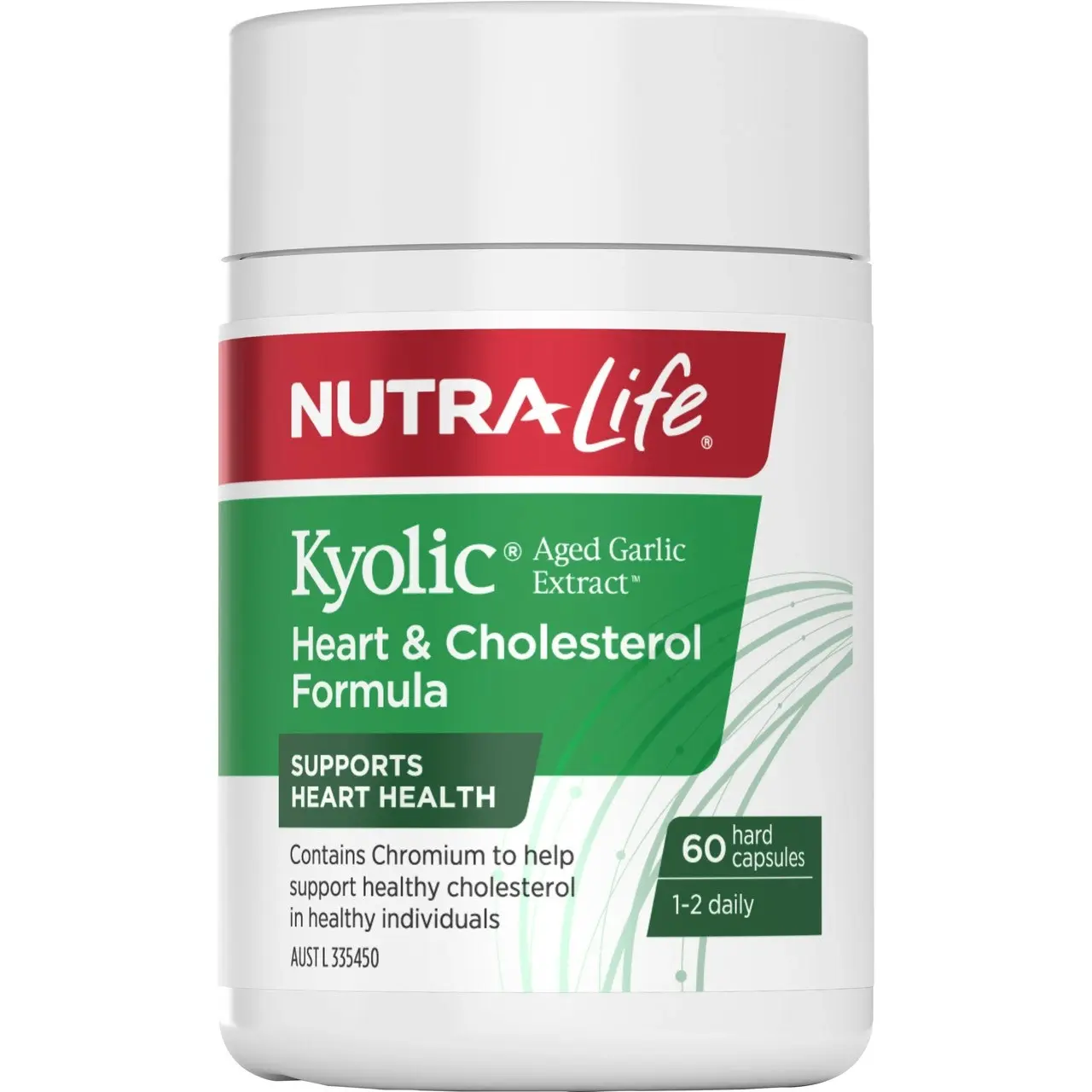 Nutra-Life Kyolic Aged Garlic Extract Heart & Cholesterol Formula 60c