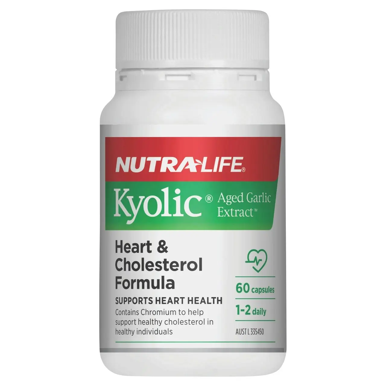 Nutra-Life Kyolic Aged Garlic Extract Heart & Cholesterol Formula 60c