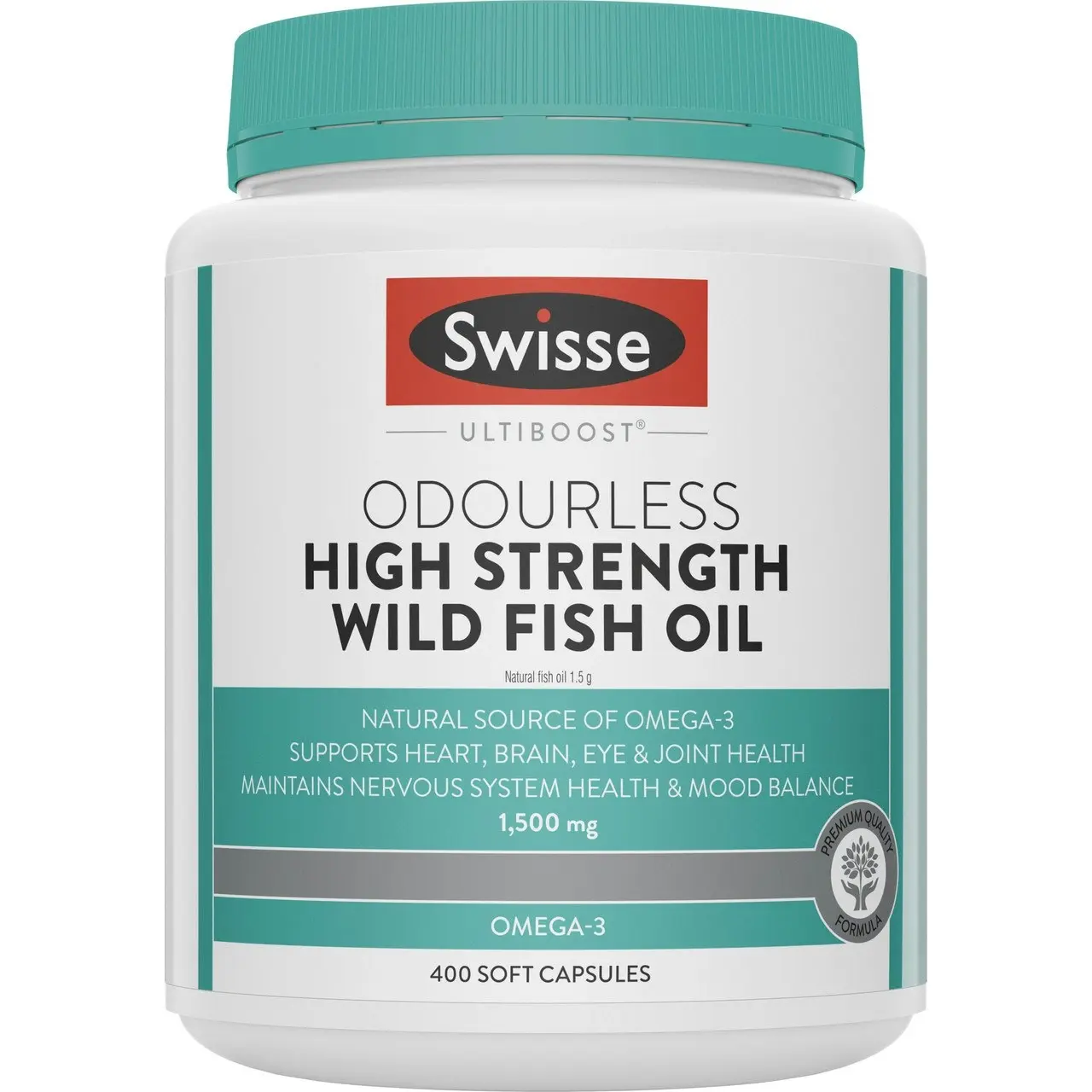 Swisse Ultiboost Odourless High Strength Wild Fish Oil 400 Capsules